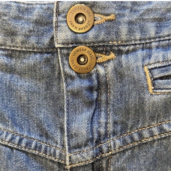 Liz Claiborne Midi Jean Skirt Sz 8 Retro Y2K 90s Flare Boho Western Preppy Long - Picture 5 of 10